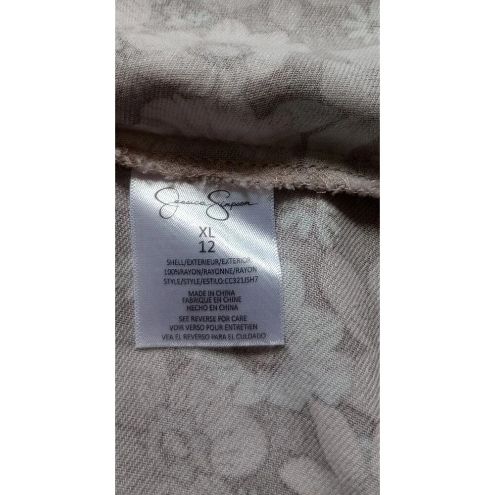 Jessica Simpson Girls XL (12) Brown /Floral Sleeveless Sundress